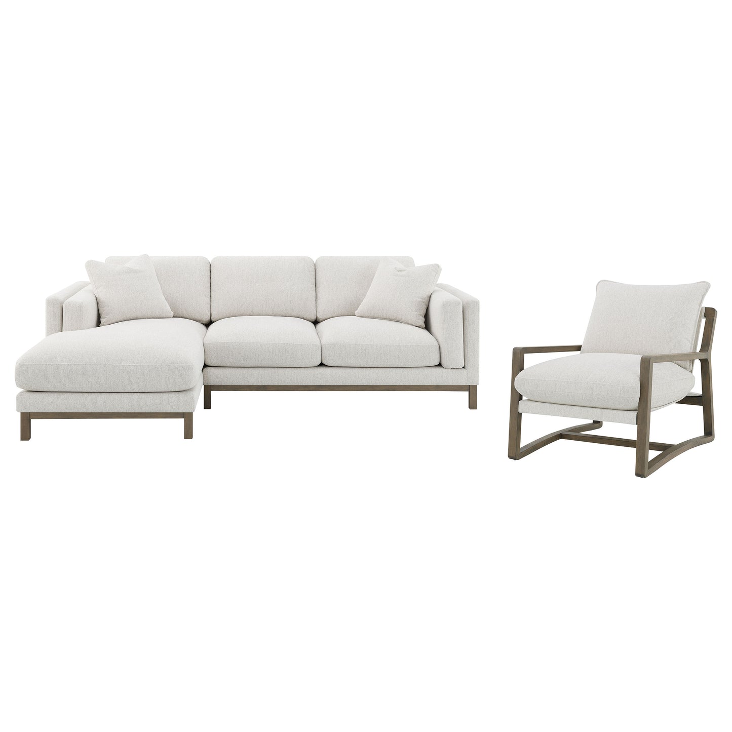 Geneva Boucle Sectional Chaise Sofa