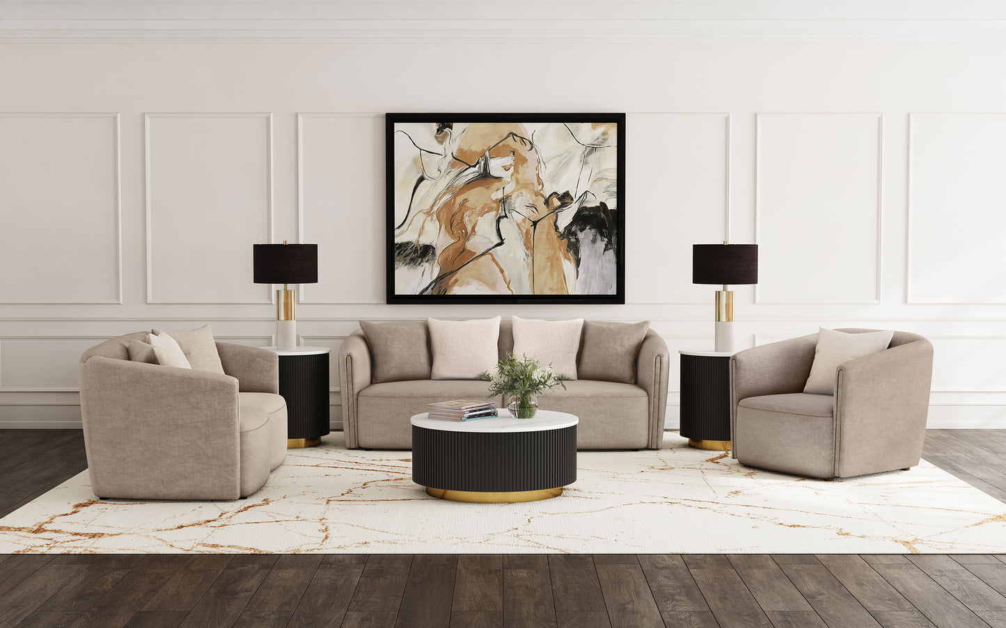 Townsend Sofa Set Latte