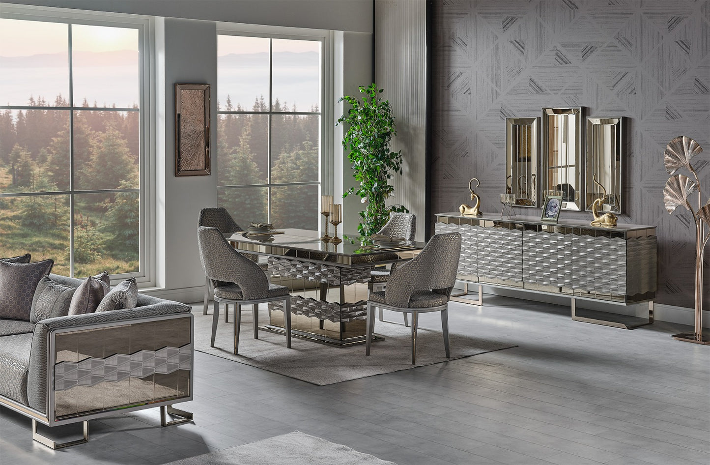 Gokce Six Person Dining Room Set