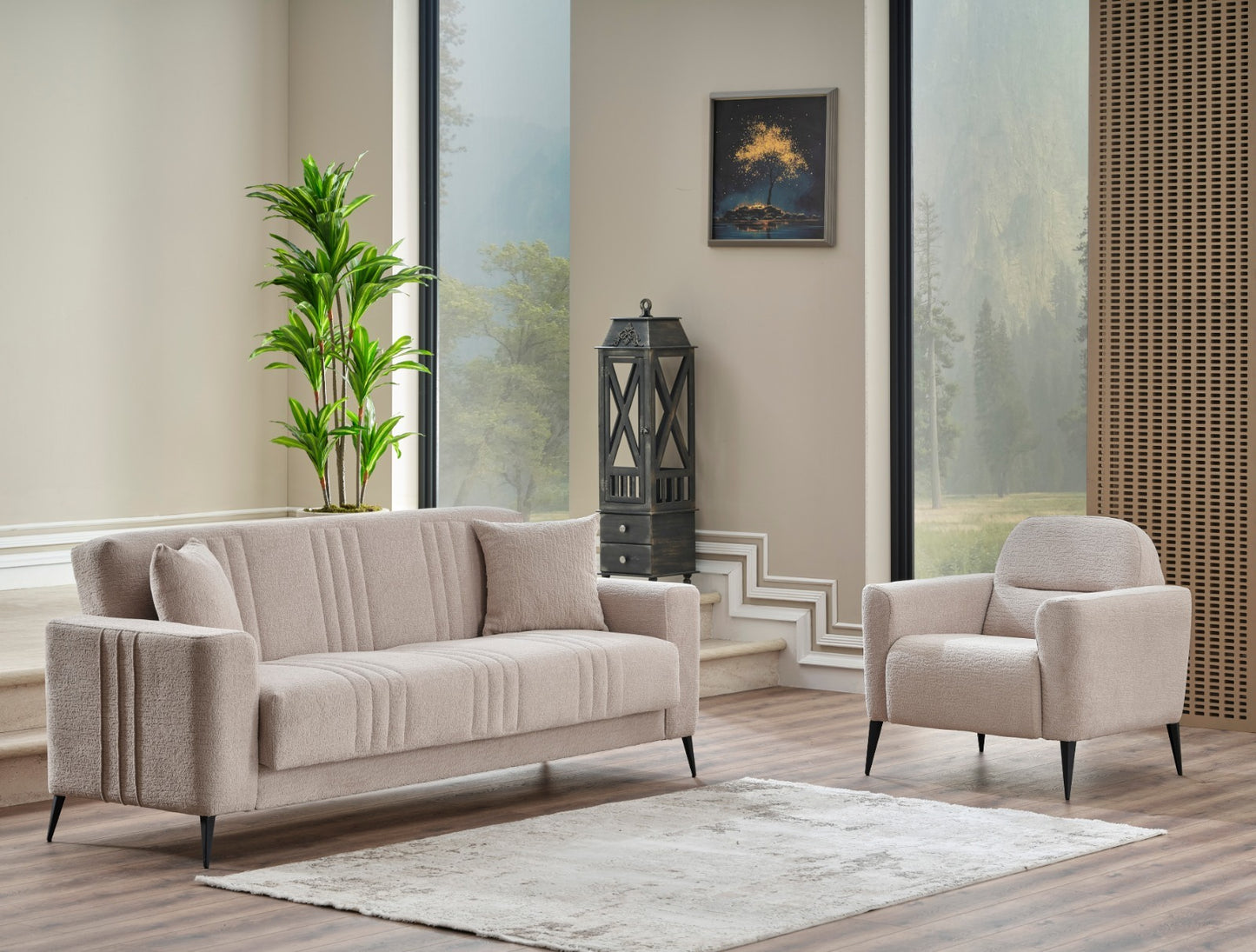 Adela 3 Seat Convertible Sofa