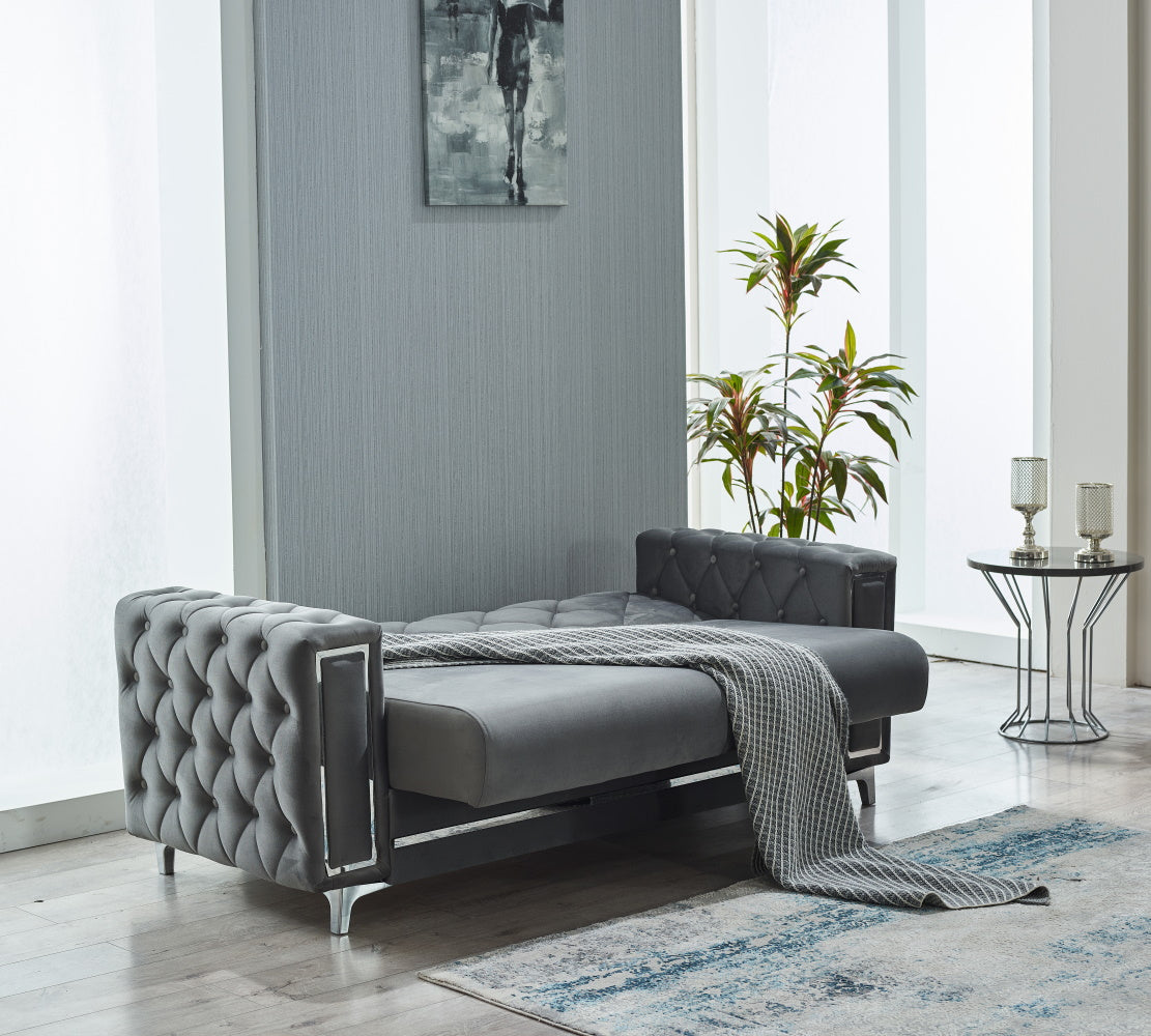 Bolivya Tufted Convertible Loveseat