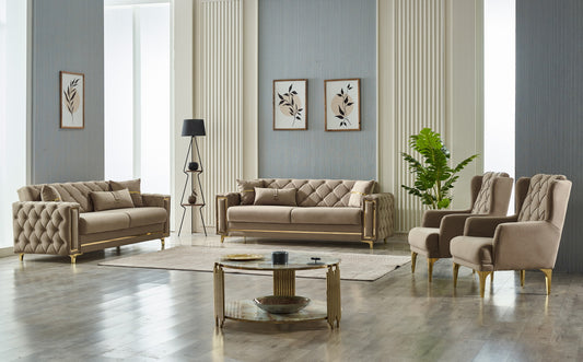 Bolivya Tufted Living Room Set