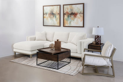 Geneva Boucle Sectional Chaise Sofa