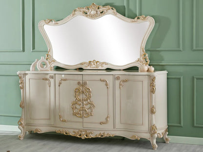 Kelebek 4 Door Buffet With Mirror