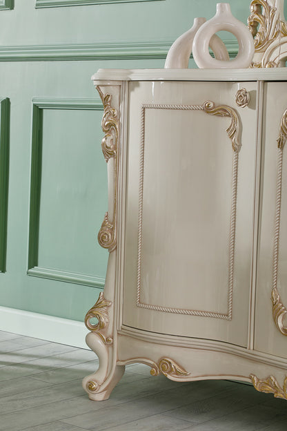 Kelebek 4 Door Buffet With Mirror