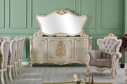 Kelebek 4 Door Buffet With Mirror