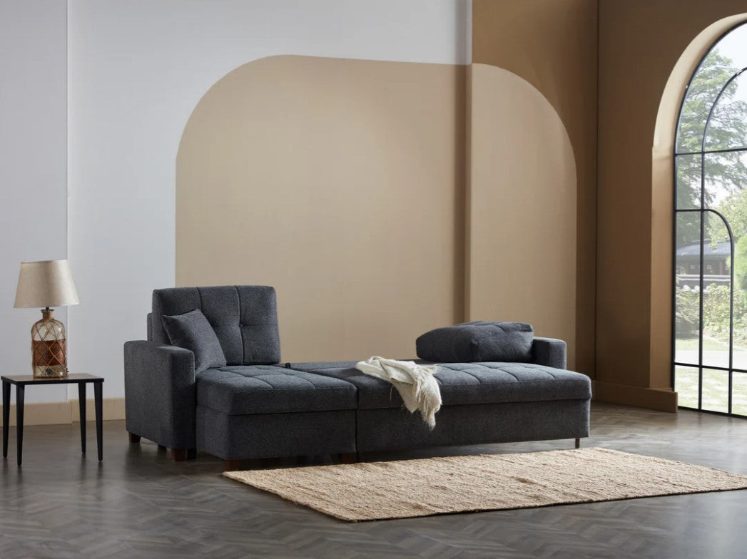 Bellona Istikbal Mocca Convertible Sleeper Sectional