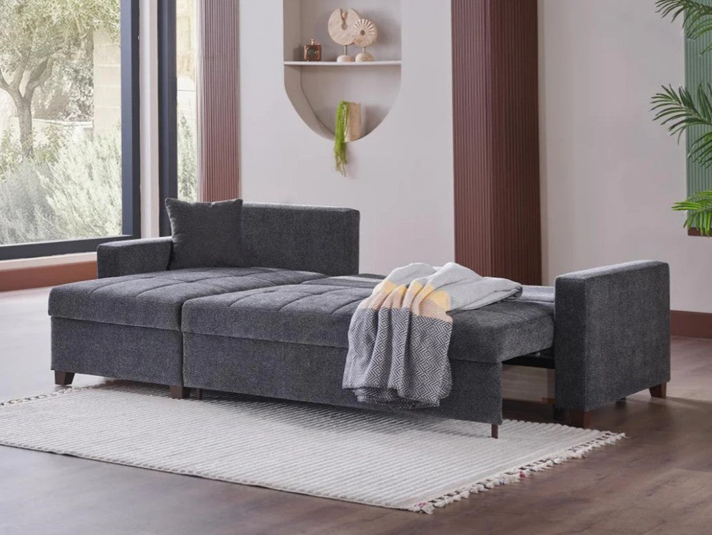 Bellona Istikbal Mocca Convertible Sleeper Sectional