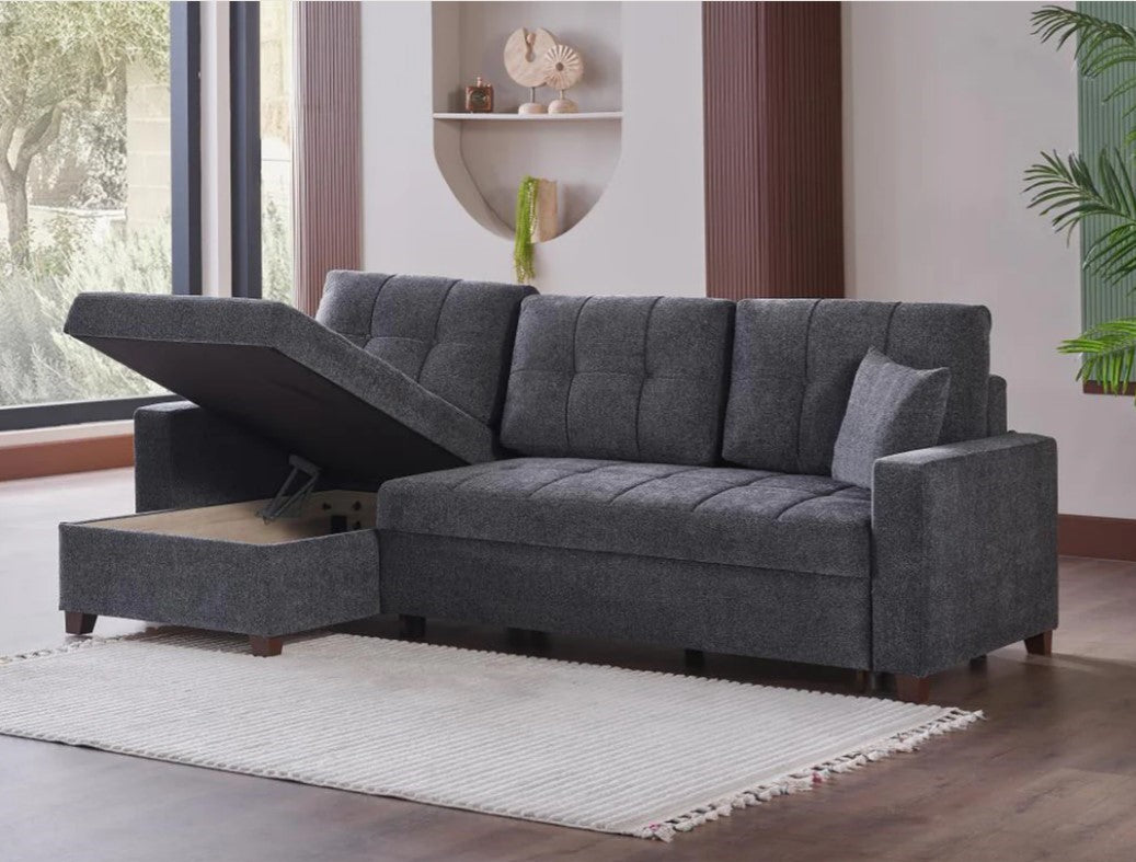 Bellona Istikbal Mocca Convertible Sleeper Sectional