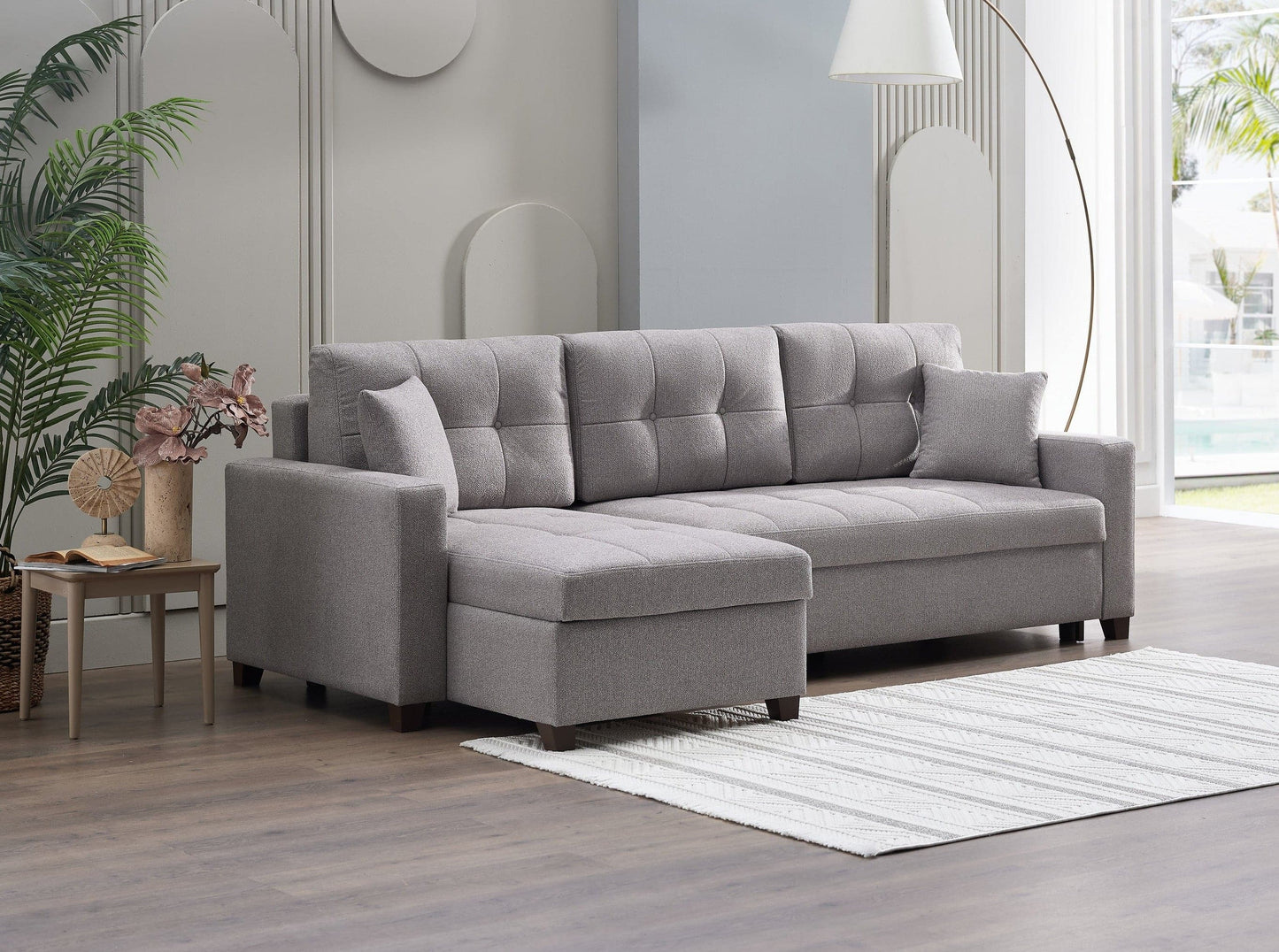 Bellona Istikbal Mocca Convertible Sleeper Sectional