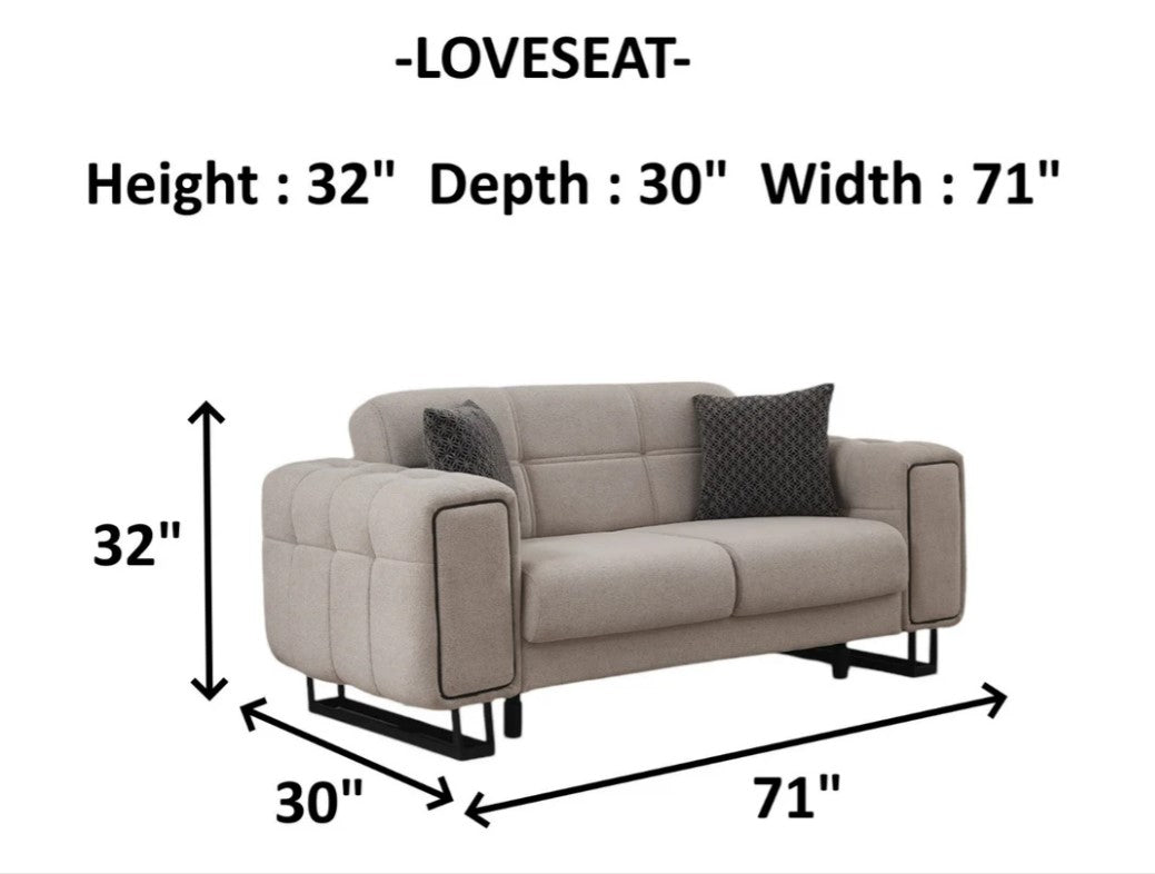 Nero Convertible Livingroom Loveseat