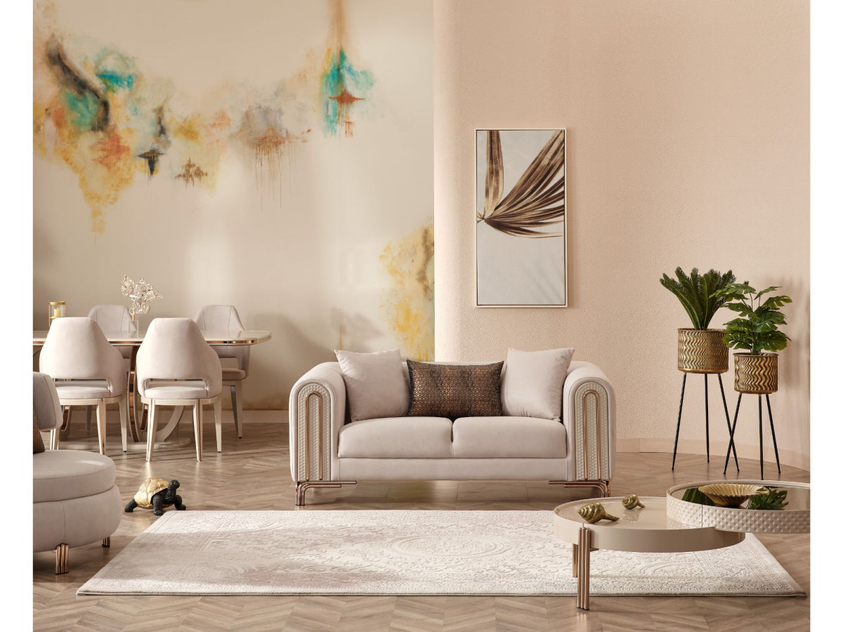 Paris  Loveseat - Cream