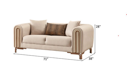 Paris  Loveseat - Cream