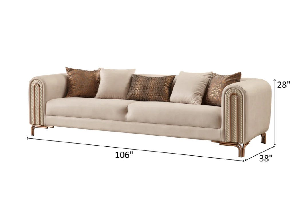 Paris 4 Seater Sofa - Cream