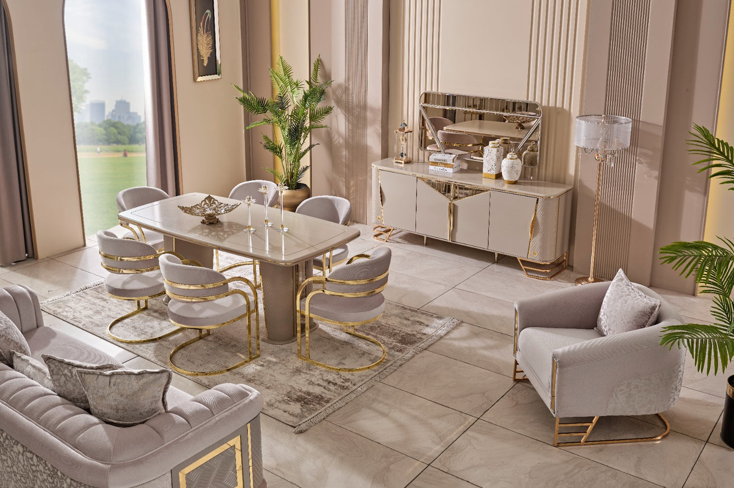 Romans Six Person Dining Room Set