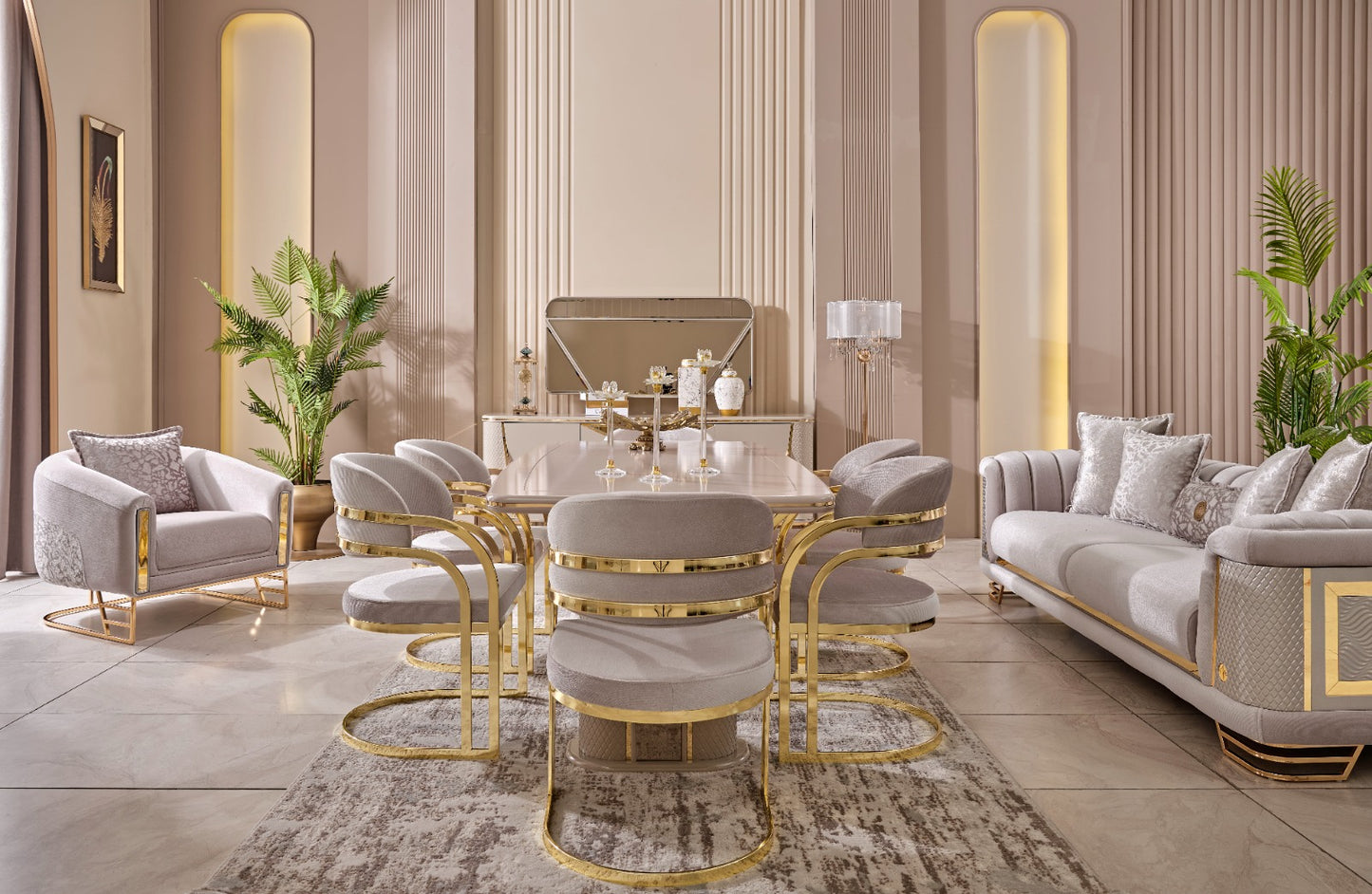 Romans Six Person Dining Room Set