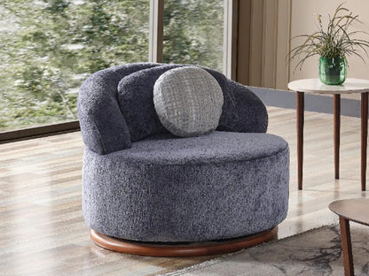 Snowy Swivel Accent Chair