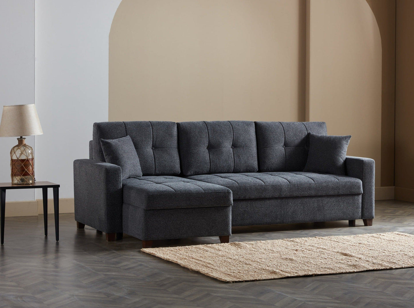 Bellona Istikbal Mocca Convertible Sleeper Sectional